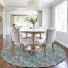 Piper Looms Chantille Geometric ACN1969 Taupe Machine Washable Area Rug Round Lifestyle Image Feature