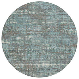 Piper Looms Chantille Geometric ACN1969 Taupe Machine Washable Area Rug Round Main Image