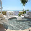 Piper Looms Chantille Geometric ACN1969 Taupe Machine Washable Area Rug Round Outdoor Lifestyle Image Feature