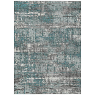 Piper Looms Chantille Geometric ACN1969 Teal Machine Washable Area Rug main image