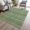 Piper Looms Chantille Stripes ACN1970 Aloe Machine Washable Area Rug Lifestyle Image Feature