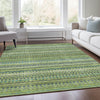 Piper Looms Chantille Stripes ACN1970 Aloe Machine Washable Area Rug Lifestyle Image Feature