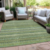 Piper Looms Chantille Stripes ACN1970 Aloe Machine Washable Area Rug Outdoor Lifestyle Image Feature