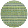 Piper Looms Chantille Stripes ACN1970 Aloe Machine Washable Area Rug Round Main Image