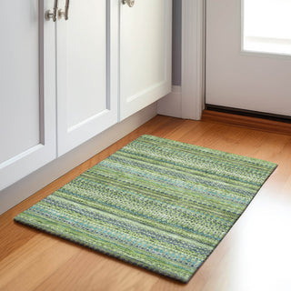 Piper Looms Chantille Stripes ACN1970 Aloe Machine Washable Area Rug Scatter Lifestyle Image Feature