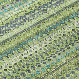 Piper Looms Chantille Stripes ACN1970 Aloe Machine Washable Area Rug Swatch Image
