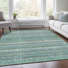 Piper Looms Chantille Stripes ACN1970 Aqua Machine Washable Area Rug Lifestyle Image Feature