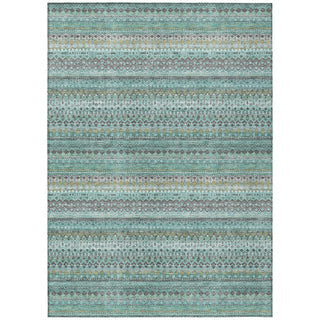 Piper Looms Chantille Stripes ACN1970 Aqua Machine Washable Area Rug main image