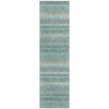 Piper Looms Chantille Stripes ACN1970 Aqua Machine Washable Area Rug Runner Main Image