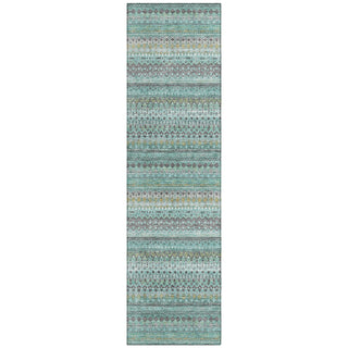 Piper Looms Chantille Stripes ACN1970 Aqua Machine Washable Area Rug Runner Main Image