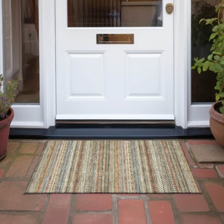 Piper Looms Chantille Stripes ACN1970 Gold Machine Washable Area Rug Scatter Outdoor Lifestyle Image Feature