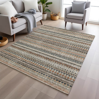 Piper Looms Chantille Stripes ACN1970 Linen Machine Washable Area Rug Lifestyle Image Feature