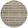 Piper Looms Chantille Stripes ACN1970 Linen Machine Washable Area Rug Round Main Image