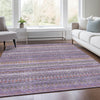 Piper Looms Chantille Stripes ACN1970 Purple Machine Washable Area Rug Lifestyle Image Feature