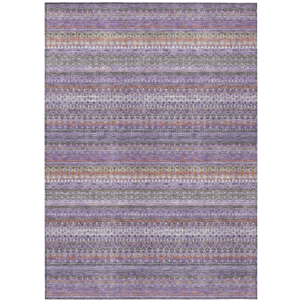 Piper Looms Chantille Stripes ACN1970 Purple Machine Washable Area Rug main image