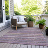 Piper Looms Chantille Stripes ACN1970 Purple Machine Washable Area Rug Outdoor Lifestyle Image Feature