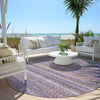 Piper Looms Chantille Stripes ACN1970 Purple Machine Washable Area Rug Round Outdoor Lifestyle Image Feature