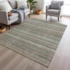 Piper Looms Chantille Stripes ACN1970 Taupe Machine Washable Area Rug Lifestyle Image Feature