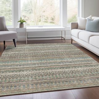 Piper Looms Chantille Stripes ACN1970 Taupe Machine Washable Area Rug Lifestyle Image Feature