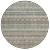 Piper Looms Chantille Stripes ACN1970 Taupe Machine Washable Area Rug Round Main Image