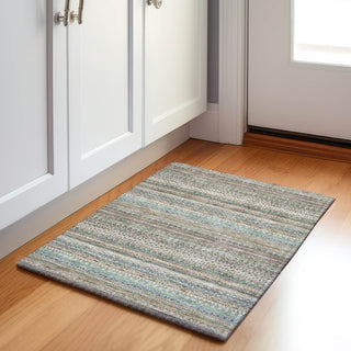 Piper Looms Chantille Stripes ACN1970 Taupe Machine Washable Area Rug Scatter Lifestyle Image Feature