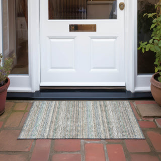 Piper Looms Chantille Stripes ACN1970 Taupe Machine Washable Area Rug Scatter Outdoor Lifestyle Image Feature