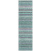 Piper Looms Chantille Stripes ACN1970 Teal Machine Washable Area Rug Runner Main Image