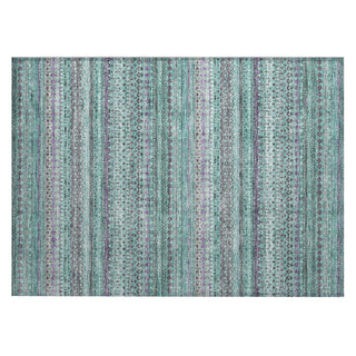 Piper Looms Chantille Stripes ACN1970 Teal Machine Washable Area Rug Scatter Main Image