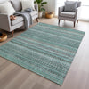 Piper Looms Chantille Stripes ACN1970 Turquoise Machine Washable Area Rug Lifestyle Image Feature