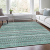 Piper Looms Chantille Stripes ACN1970 Turquoise Machine Washable Area Rug Lifestyle Image Feature