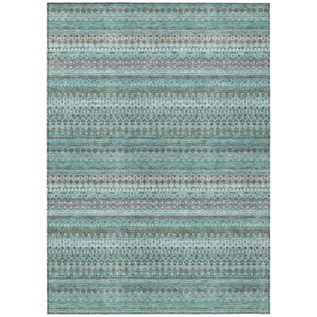 Piper Looms Chantille Stripes ACN1970 Turquoise Machine Washable Area Rug main image