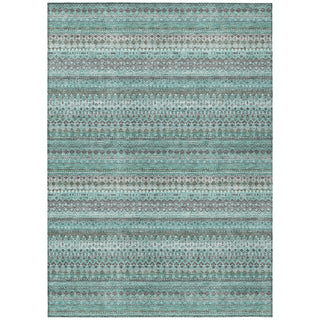 Piper Looms Chantille Stripes ACN1970 Turquoise Machine Washable Area Rug main image