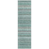 Piper Looms Chantille Stripes ACN1970 Turquoise Machine Washable Area Rug Runner Main Image
