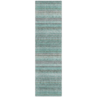 Piper Looms Chantille Stripes ACN1970 Turquoise Machine Washable Area Rug Runner Main Image