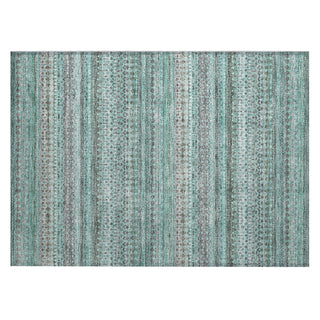 Piper Looms Chantille Stripes ACN1970 Turquoise Machine Washable Area Rug Scatter Main Image