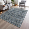 Piper Looms Chantille Stripes ACN1971 Denim Machine Washable Area Rug Lifestyle Image Feature