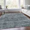 Piper Looms Chantille Stripes ACN1971 Denim Machine Washable Area Rug Lifestyle Image Feature