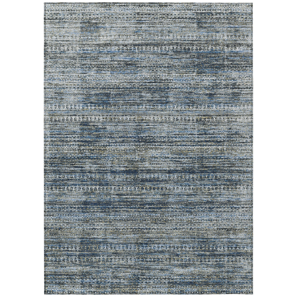Piper Looms Chantille Stripes ACN1971 Denim Machine Washable Area Rug main image