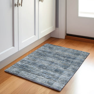 Piper Looms Chantille Stripes ACN1971 Denim Machine Washable Area Rug Scatter Lifestyle Image Feature