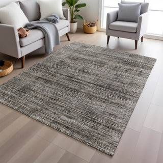 Piper Looms Chantille Stripes ACN1971 Taupe Machine Washable Area Rug Lifestyle Image Feature