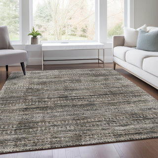 Piper Looms Chantille Stripes ACN1971 Taupe Machine Washable Area Rug Lifestyle Image Feature