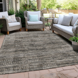 Piper Looms Chantille Stripes ACN1971 Taupe Machine Washable Area Rug Outdoor Lifestyle Image Feature