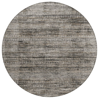 Piper Looms Chantille Stripes ACN1971 Taupe Machine Washable Area Rug Round Main Image