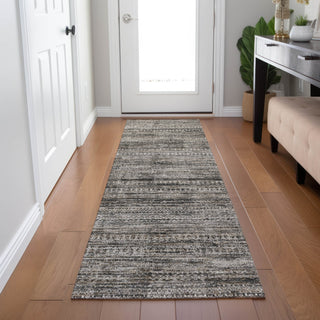 Piper Looms Chantille Stripes ACN1971 Taupe Machine Washable Area Rug Runner Lifestyle Image Feature