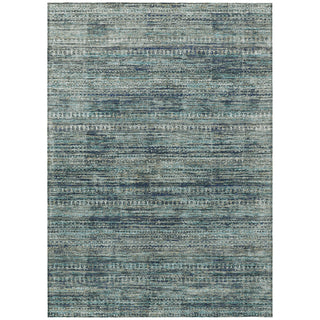 Piper Looms Chantille Stripes ACN1971 Teal Machine Washable Area Rug main image