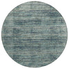 Piper Looms Chantille Stripes ACN1971 Teal Machine Washable Area Rug Round Main Image