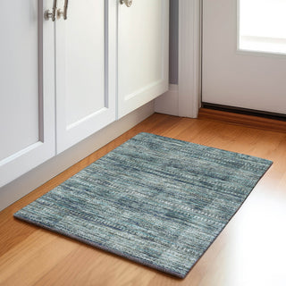 Piper Looms Chantille Stripes ACN1971 Teal Machine Washable Area Rug Scatter Lifestyle Image Feature