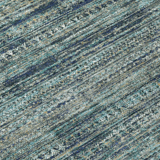 Piper Looms Chantille Stripes ACN1971 Teal Machine Washable Area Rug Swatch Image
