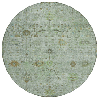 Piper Looms Chantille Arabesque ACN1972 Aloe Machine Washable Area Rug Round Main Image