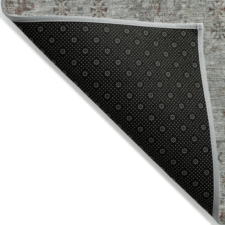 Piper Looms Chantille Arabesque ACN1972 Gray Machine Washable Area Rug Backing Image